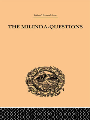 cover image of The Milinda-Questions